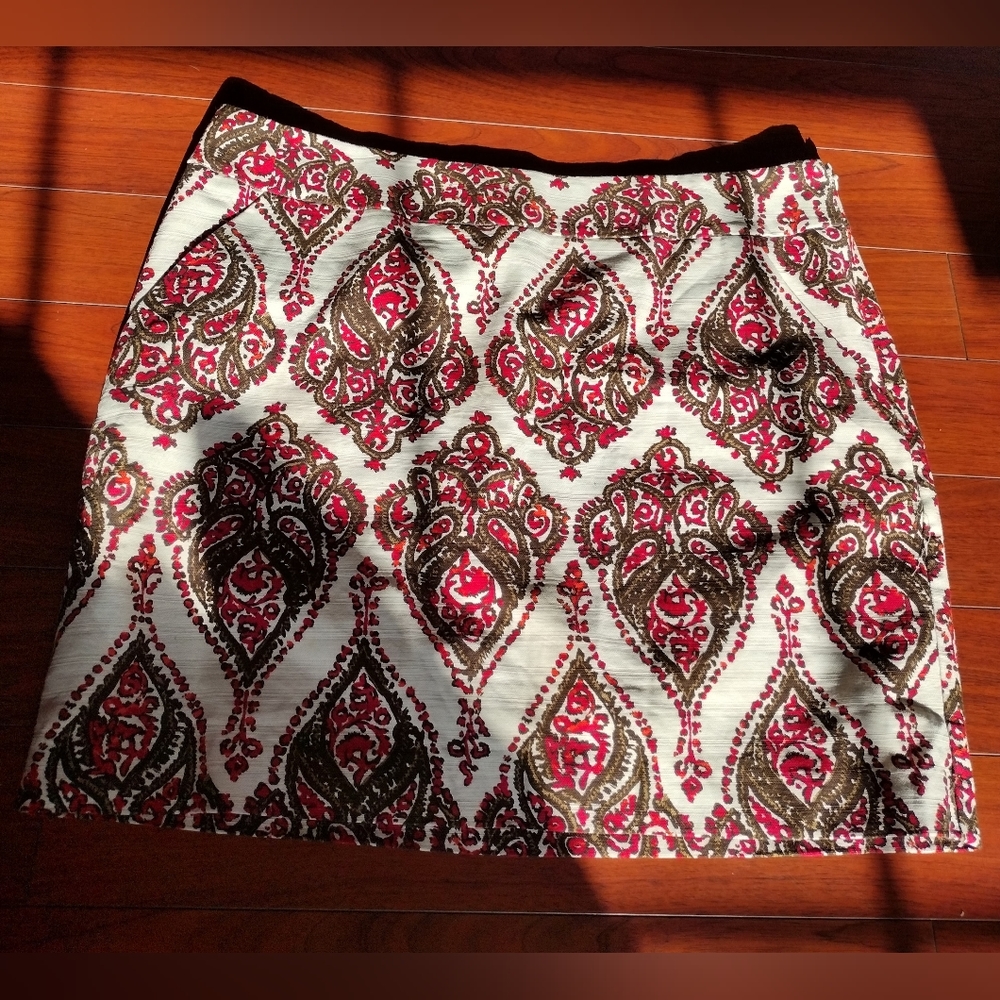 Merona Red A Line Skirt Sz 16 NWOT